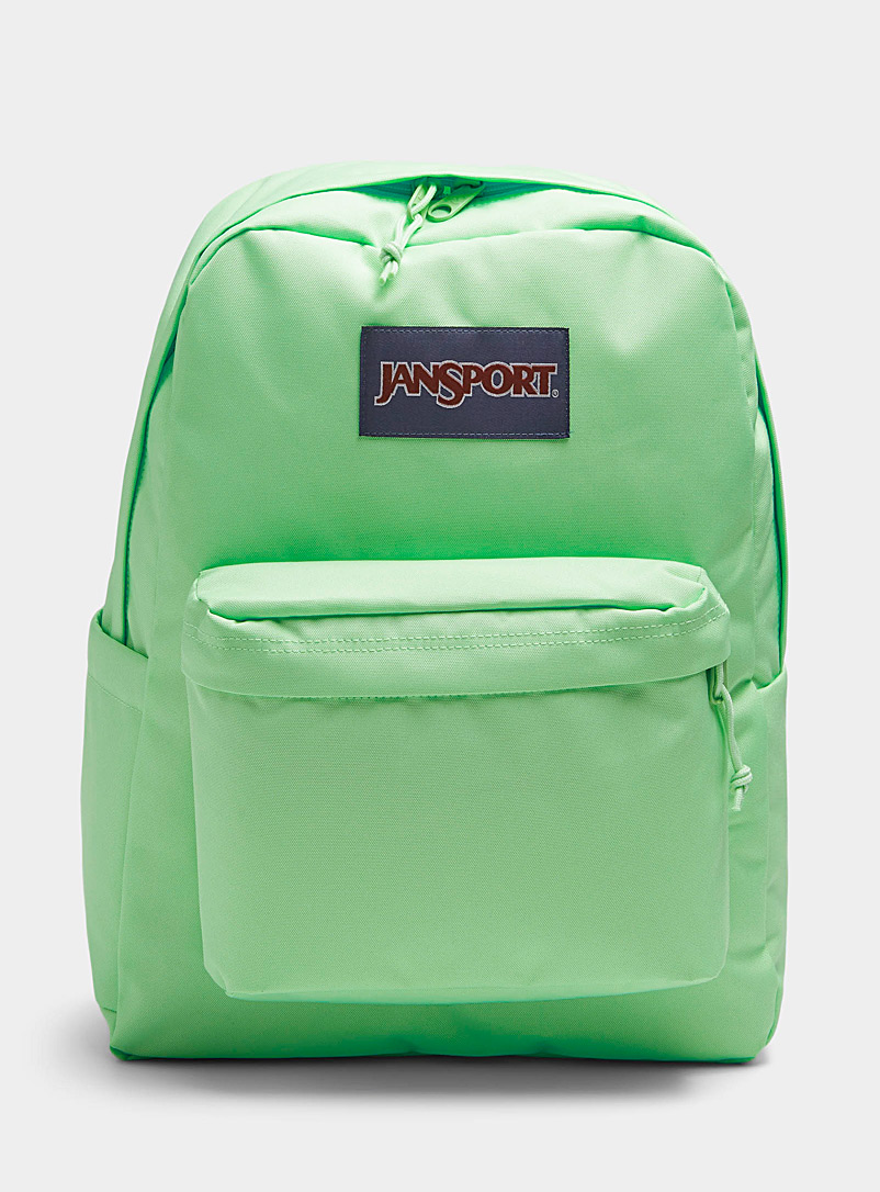 JanSport: Le sac à dos Superbreak recyclé Vert pâle-lime pour femme