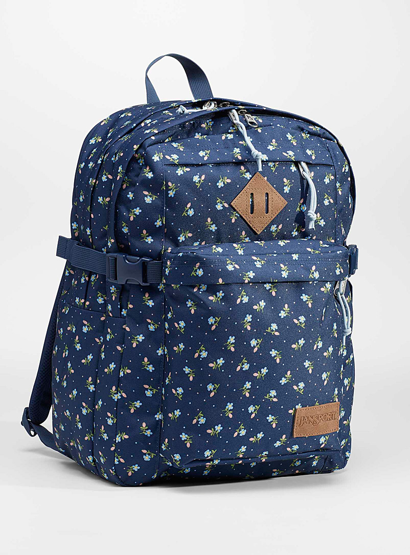 JanSport Patterned Blue Campus recycled backpack for women