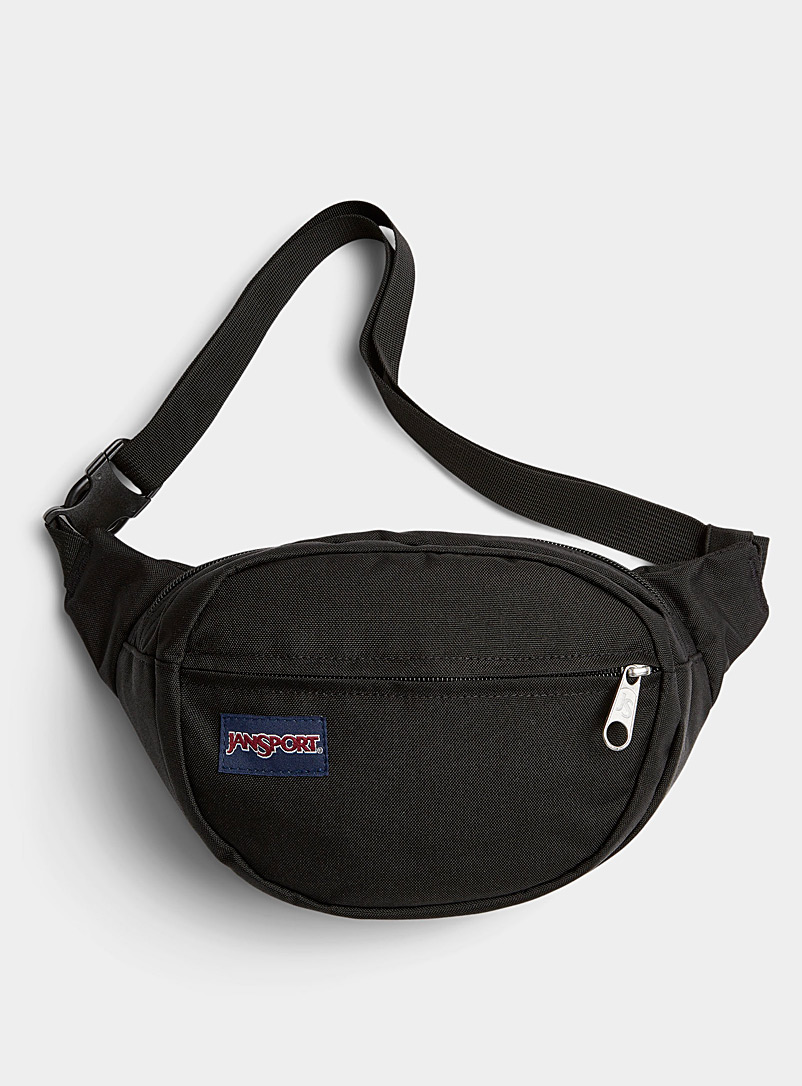 JanSport Black Fifth Avenue solid belt bag for women