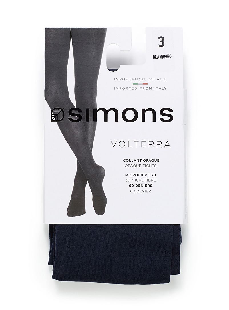 Simons Marine Blue Voltera luxurious microfibre tights for women