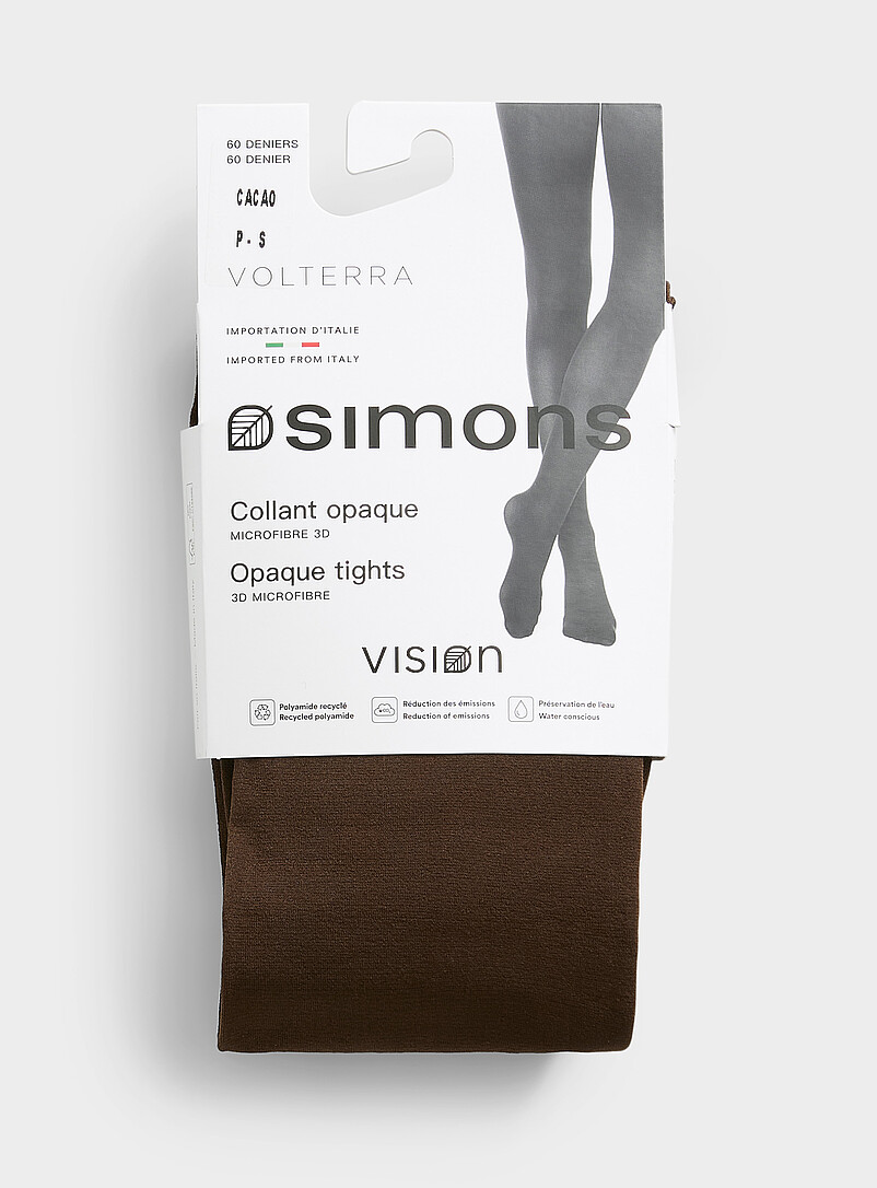 Simons: Le collant uni microfibre 3D Volterra 60 deniers - Opaque <b>Collection exclusive d'Italie</b> Nero pour femme