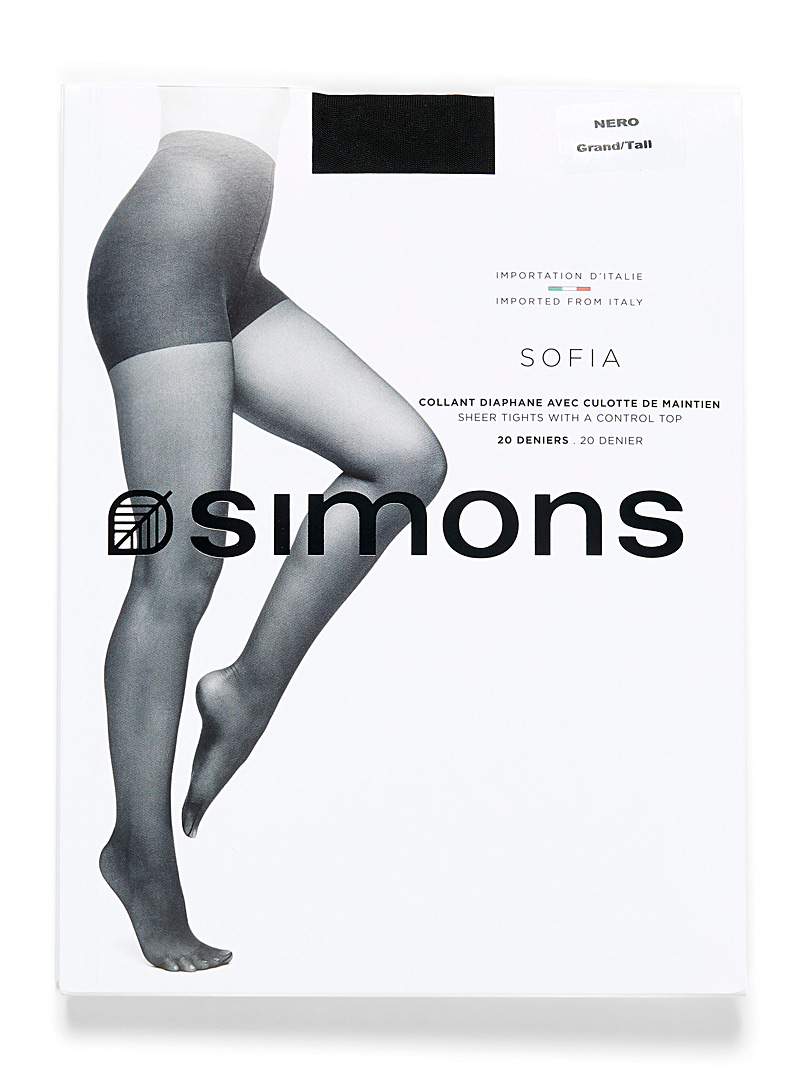Simons: Le bas diaphane culotte de maintien Sofia Tan beige fauve pour femme