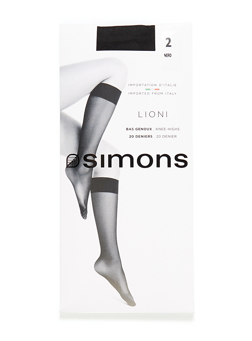 Simons: Le bas genou Lioni Noir pour femme