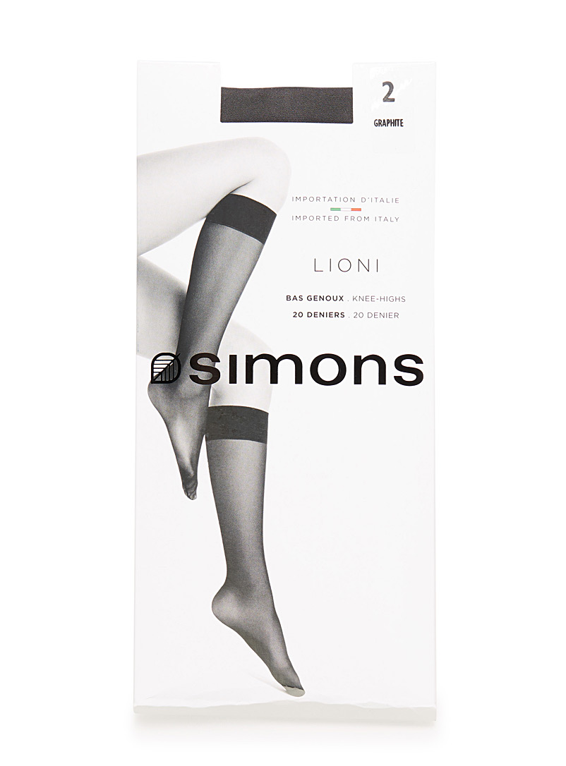 Simons: Le bas genou Lioni Noir pour femme