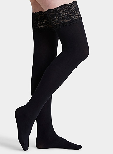 Lace trim stay-ups <b>Exclusive collection from Italy</b>