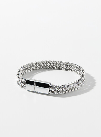 Le bracelet large maille palmier