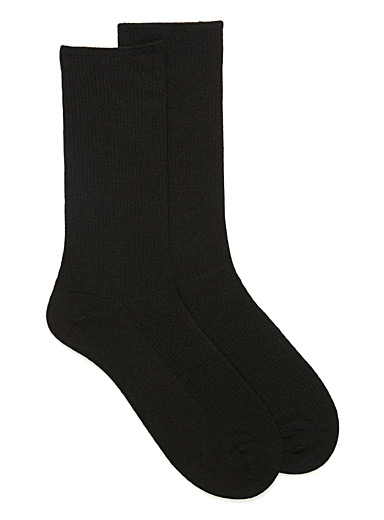 La chaussette habill&eacute;e m&eacute;lange de laine sans &eacute;lastique