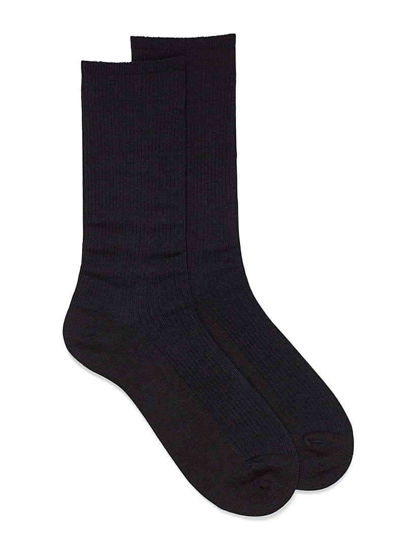 McGregor Black Non-elastic wool socks for men