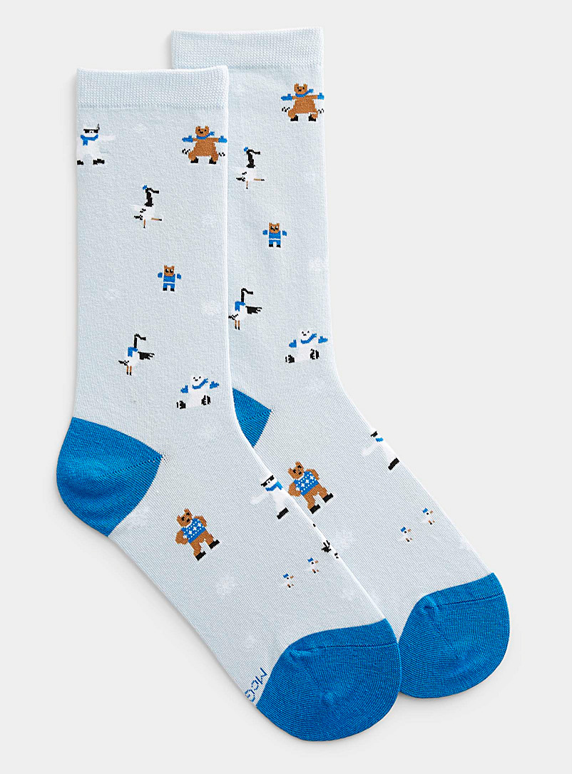 McGregor Blue Adorable skater sock for women