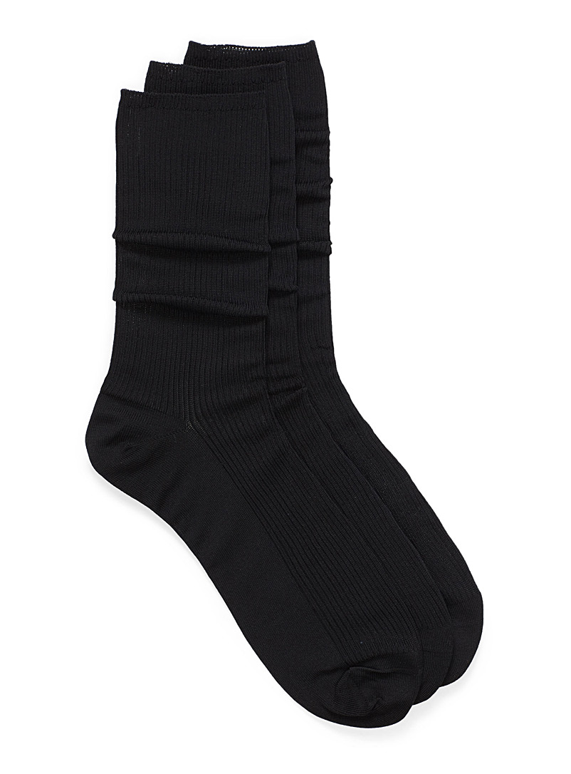McGregor Black Non-elastic sock trio for men