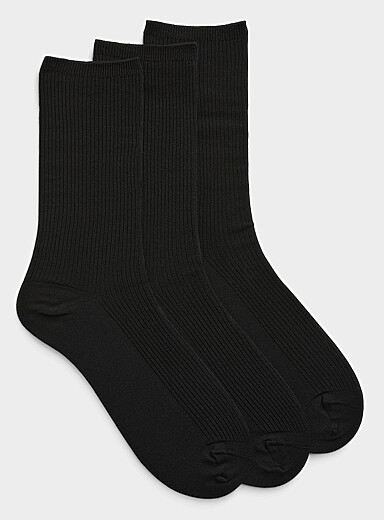 Les chaussettes habill&eacute;es c&ocirc;tel&eacute;e sans &eacute;lastique Emballage de 3