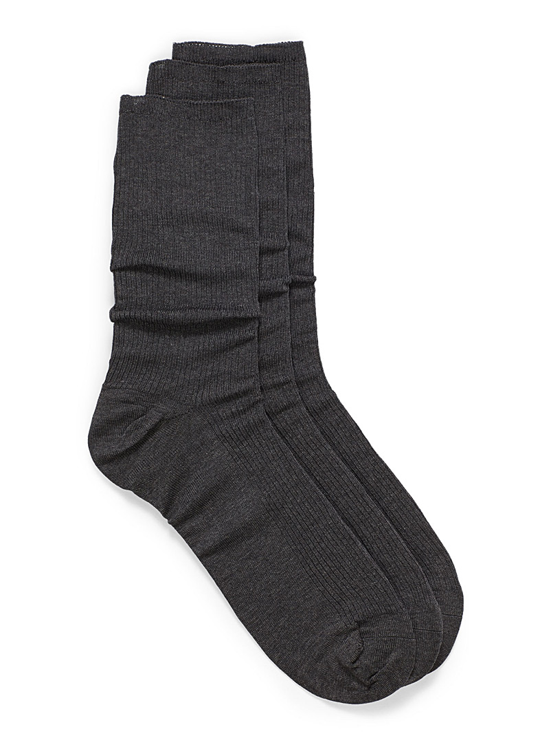 McGregor Black Non-elastic sock trio for men
