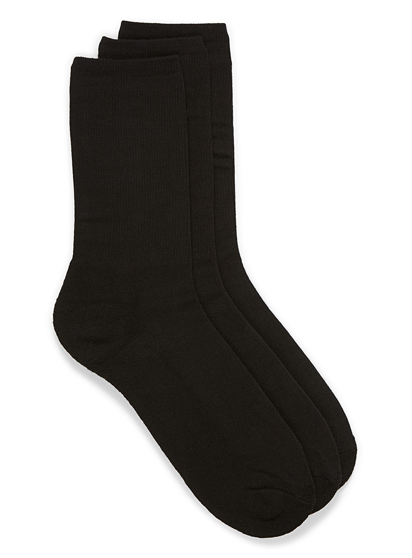 McGregor Black Pima cotton sock trio for men