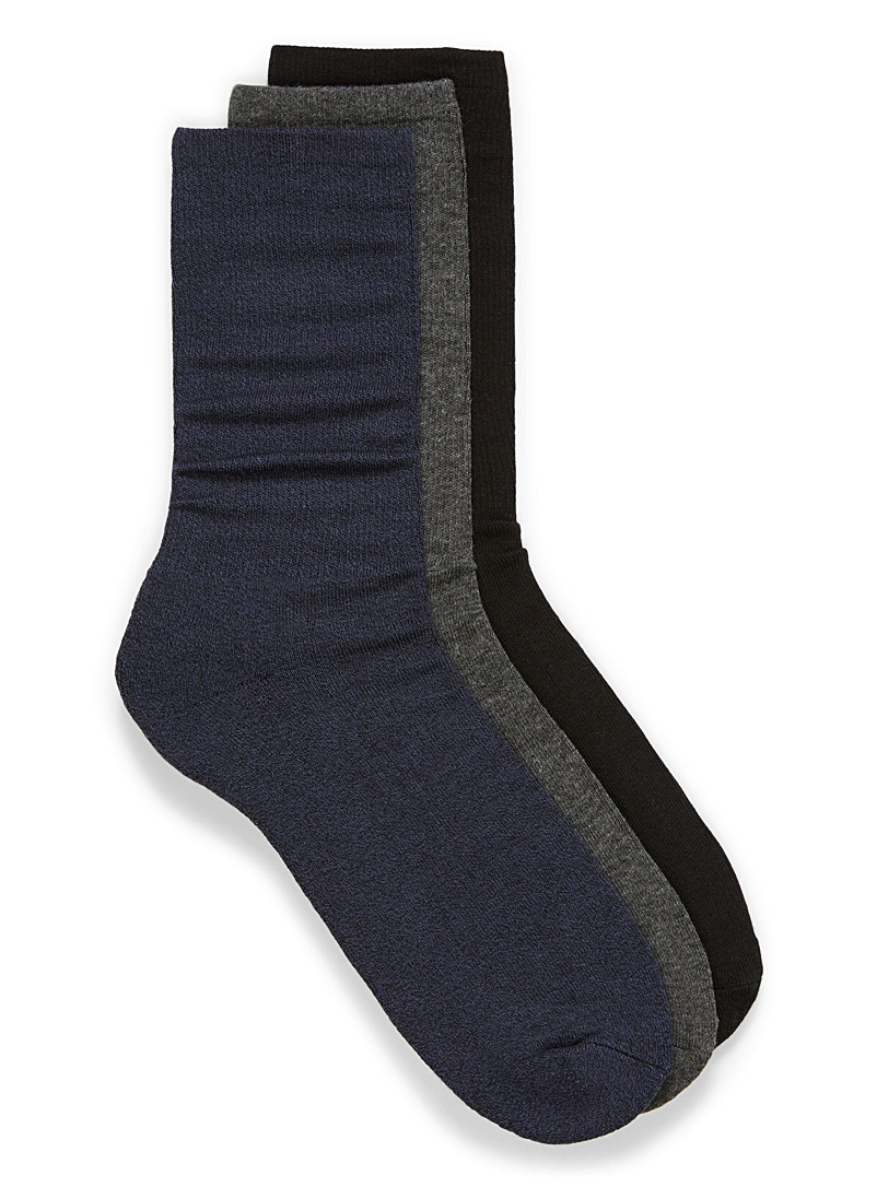 McGregor Marine Blue Pima cotton sock trio for men