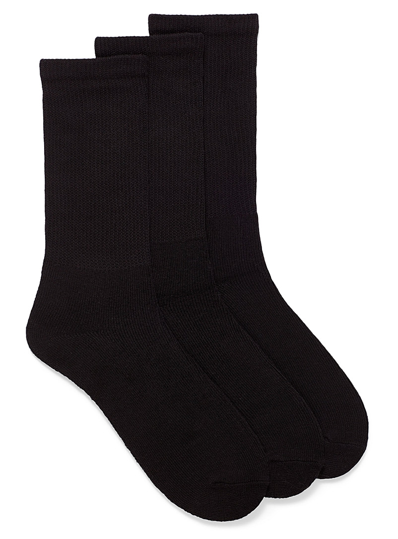 McGregor: La chaussette confort sans bordure Emballage de 3 Noir pour homme