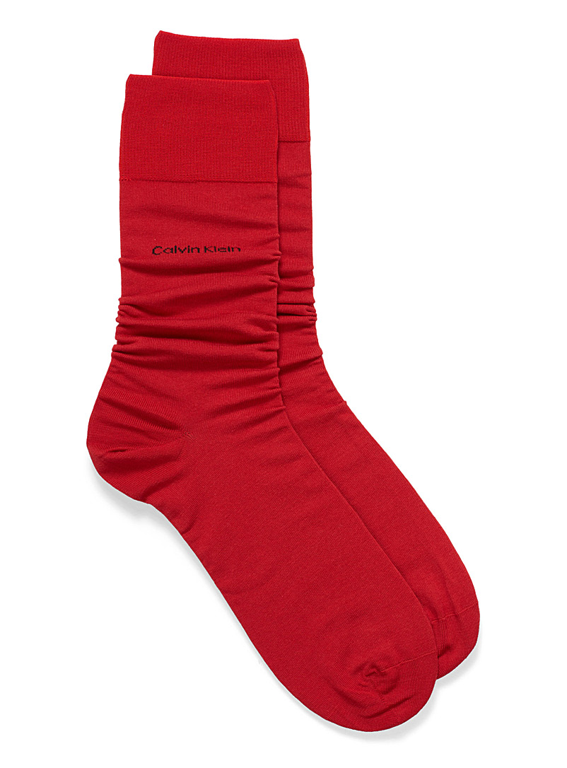Calvin Klein Red Egyptian cotton socks for men