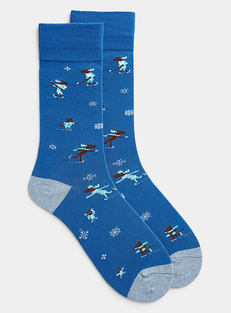 McGregor Blue Skating animal sock for men