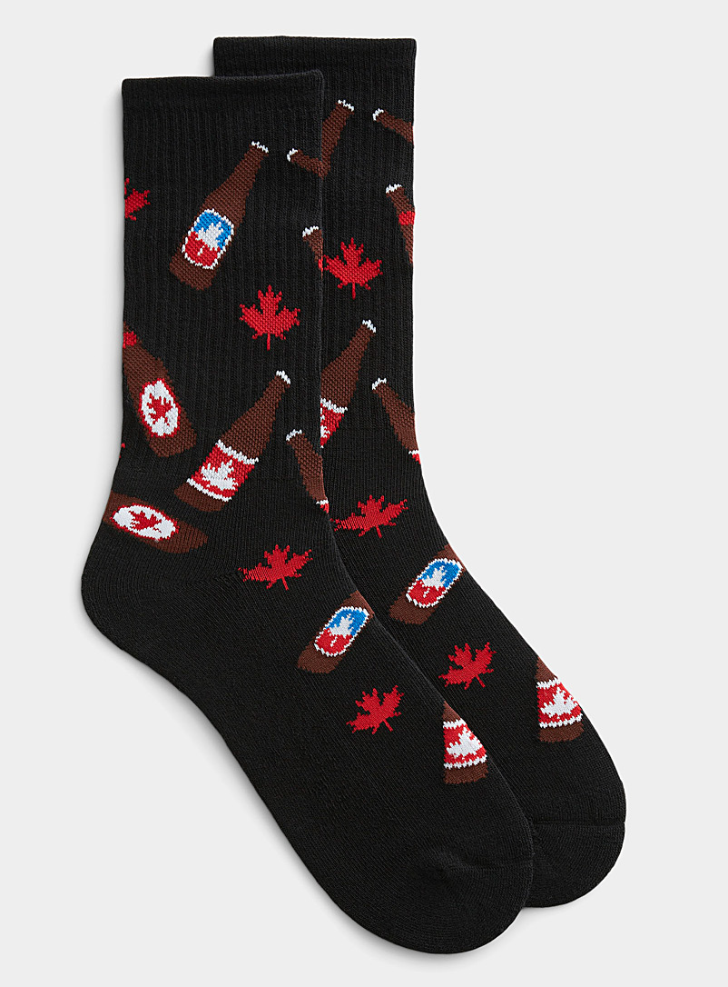 McGregor Black Canadian beer sock for men