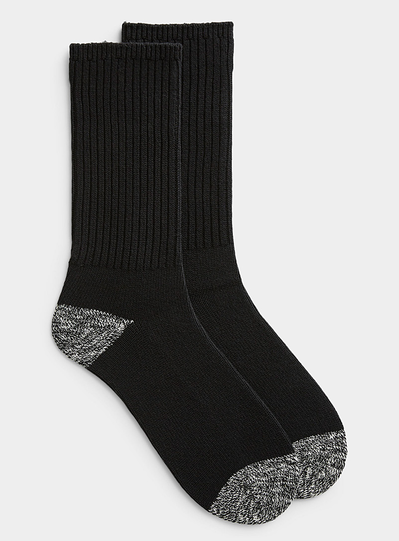 McGregor Black Weekender heathered heel and toe sock for men