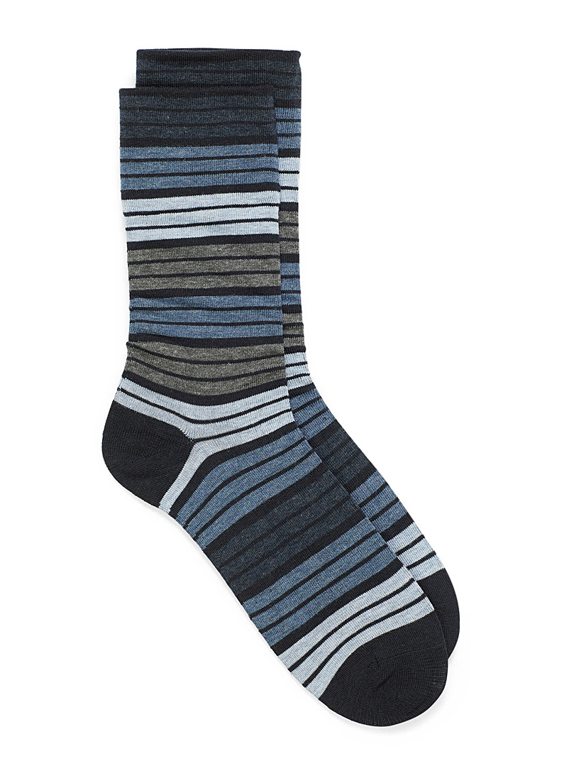 McGregor Marine Blue Elastic-free dress socks for men