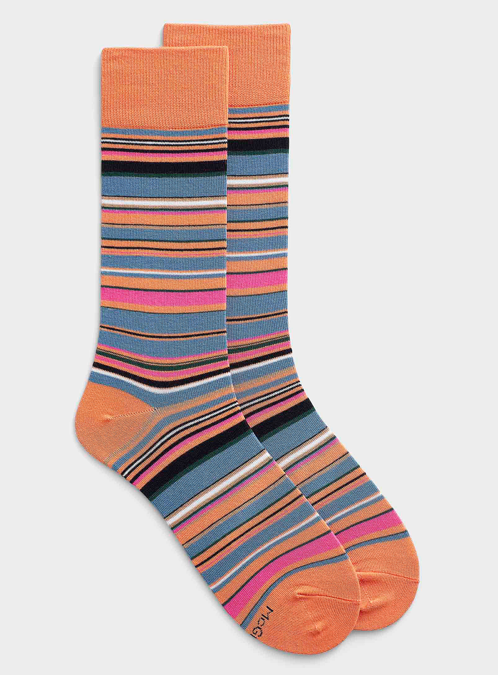 Mcgregor Summery Stripe Sock In Orange