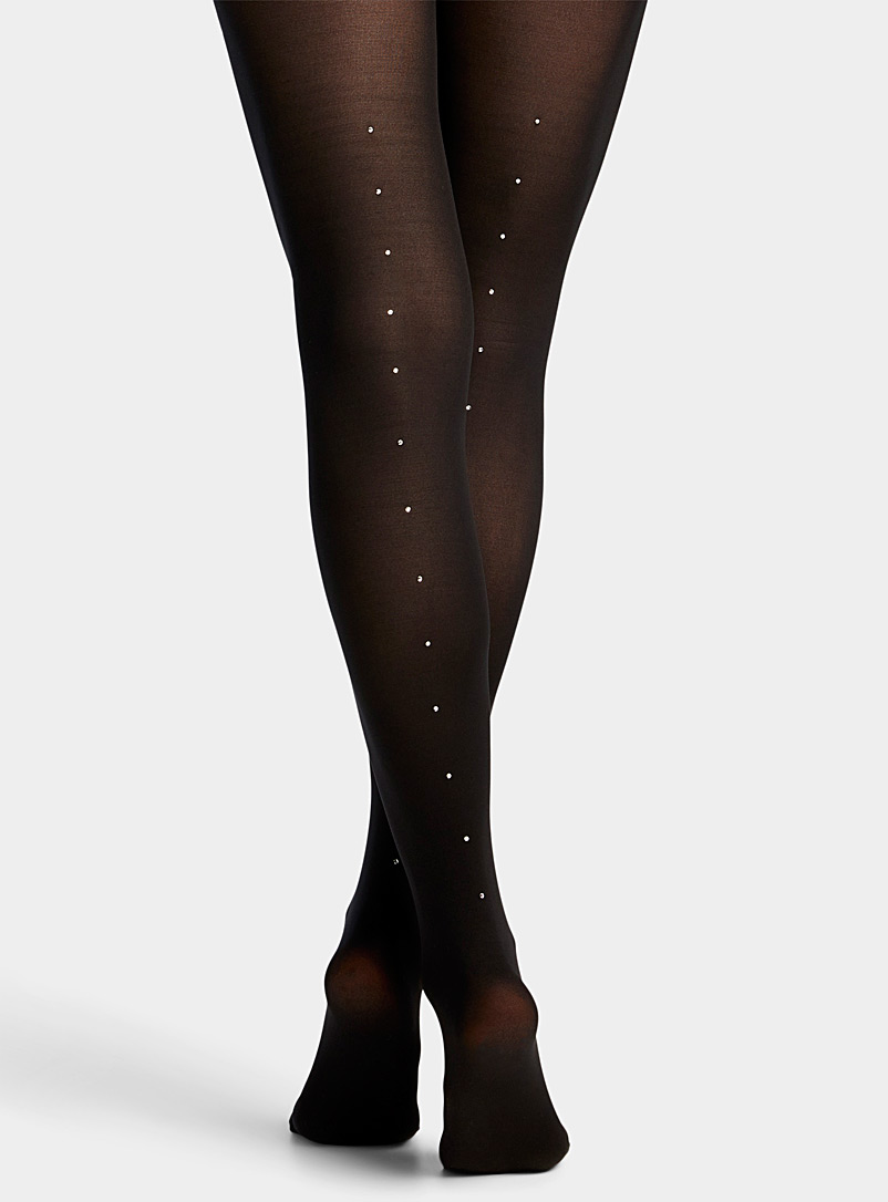 Shimmery crystal tights | Simons | Shop Women's Tights Online | Simons