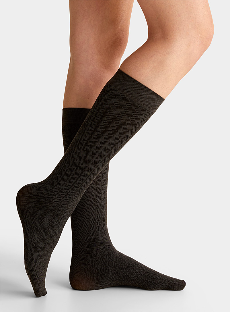 Simons Campione Braided lines knee-highs for women
