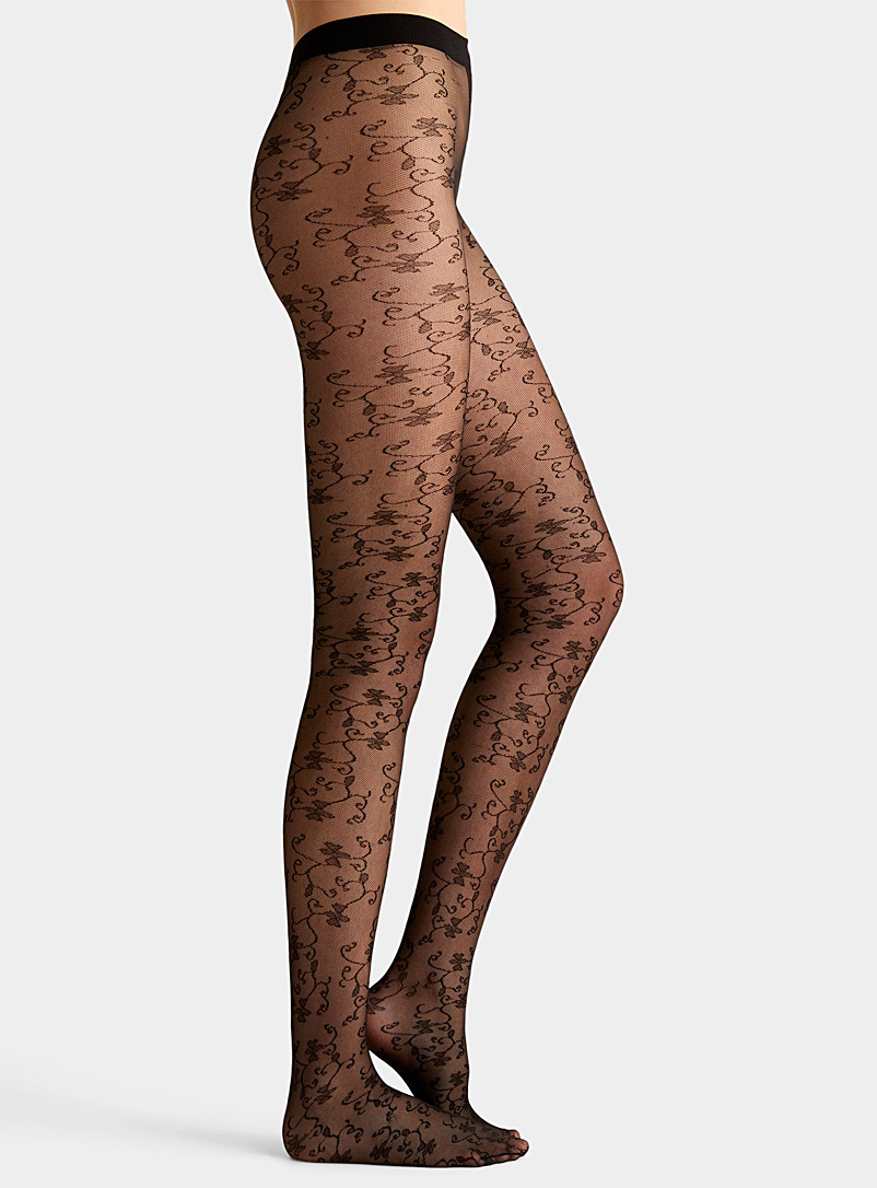 Flowering vine sheer pantyhose, Simons, Shop Women's Patterned Pantyhose  Online