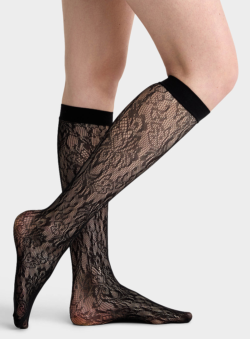 Lace sheer knee-highs Exclusive collection from Italy product image (primary)