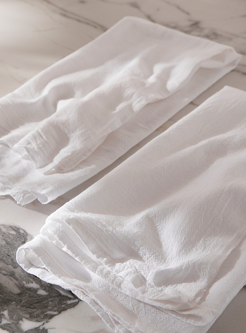 Simons Maison: Les linges sac &agrave; farine extralarges Ensemble de 2 Blanc