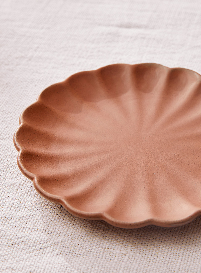 Simons Maison Copper Floral silhouette rust-coloured small plate