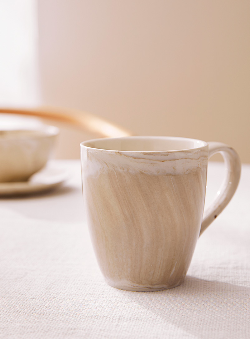 Simons Maison Cream Beige Marbled cup
