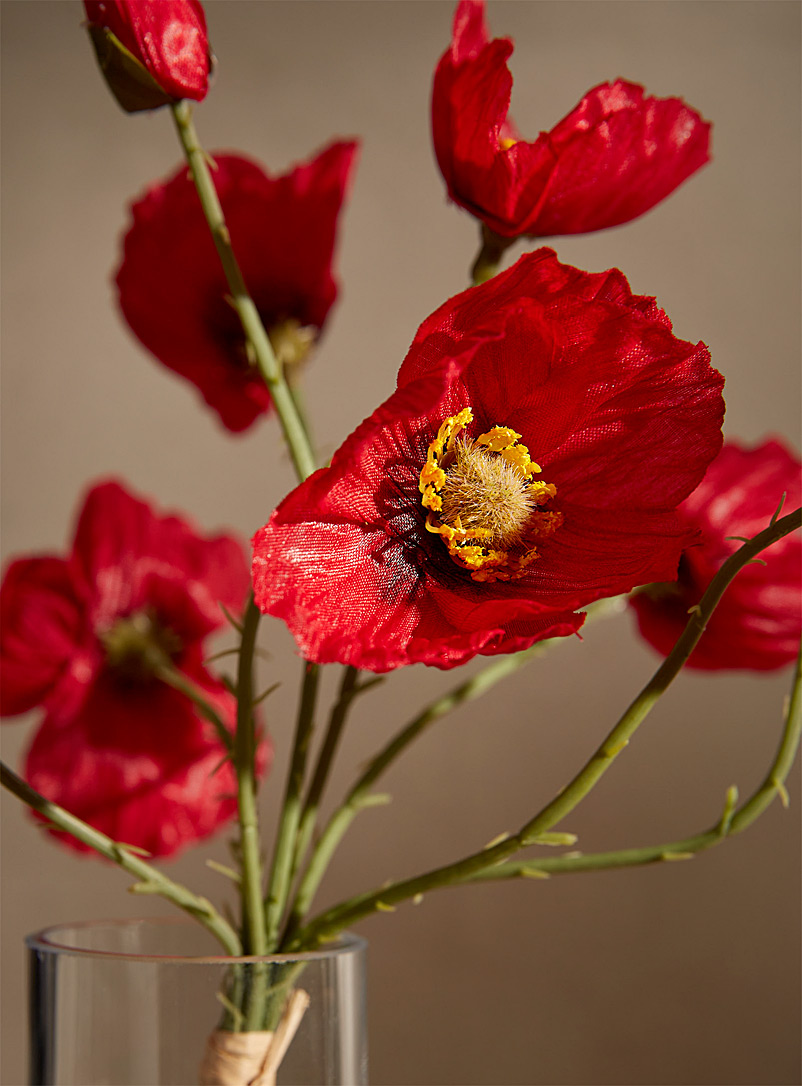Simons Maison Red Faux red poppies bouquet