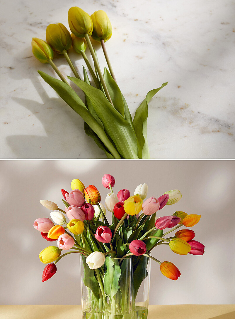 Simons Maison: Le bouquet imitation tulipes jaunes Jaune dor&eacute;