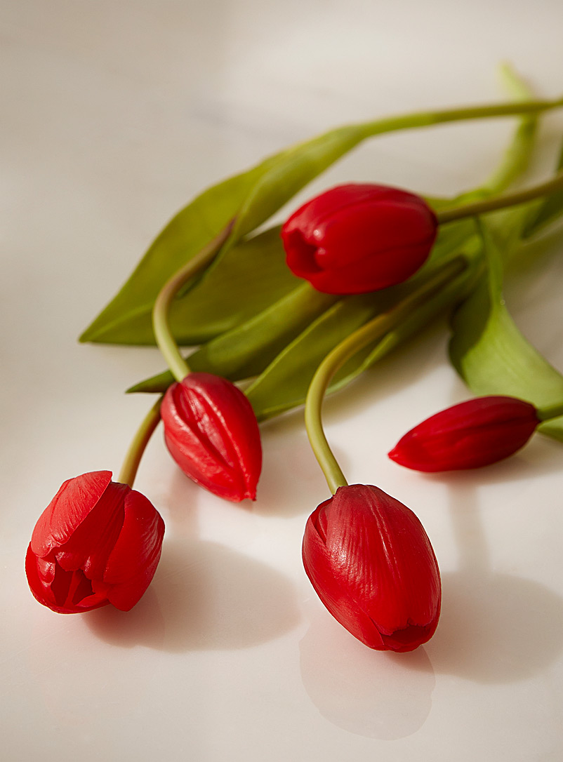 Simons Maison: Le bouquet imitation tulipes rouges Rouge