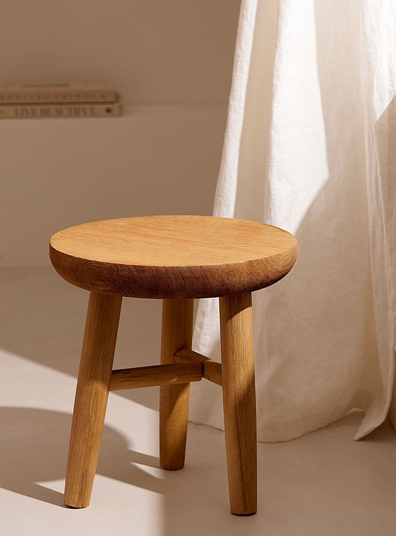 Simons Maison Assorted Raw wood decorative stool