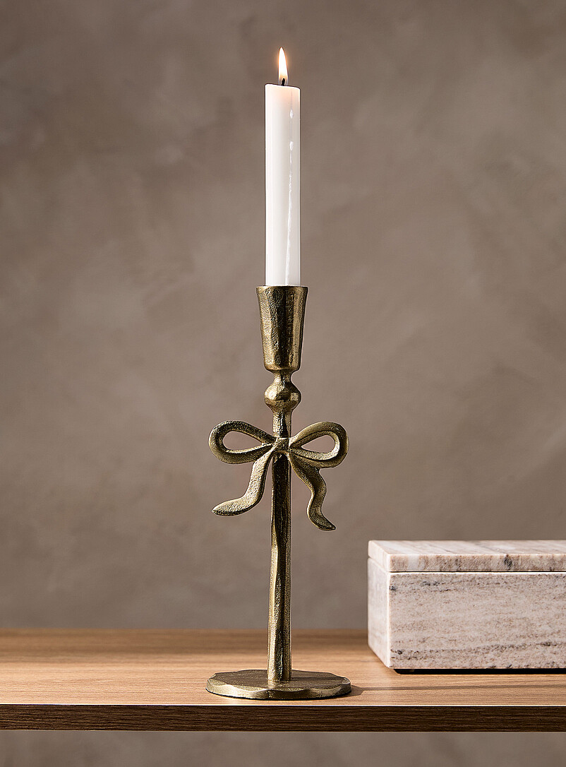 Brass bow candleholder Simons Maison Ambient Lighting Decor Simons — free download