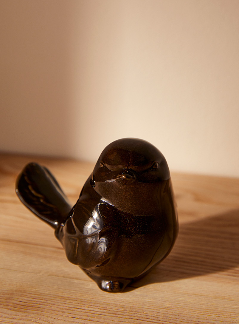 Simons Maison Chocolate/Espresso Ceramic bird