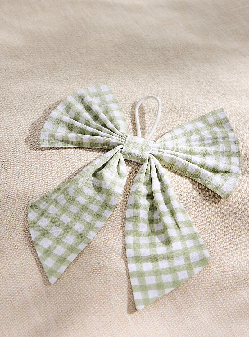 Simons Maison: L'anneau &agrave; serviette grande boucle vichy Vert
