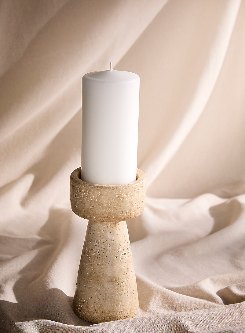 Cement tower candleholder product image (primary)
