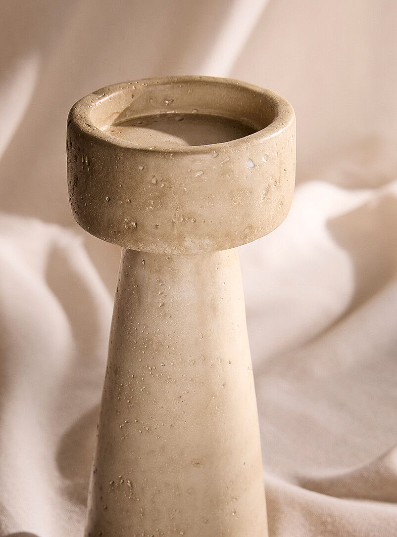 Large cement tower candleholder product image 2