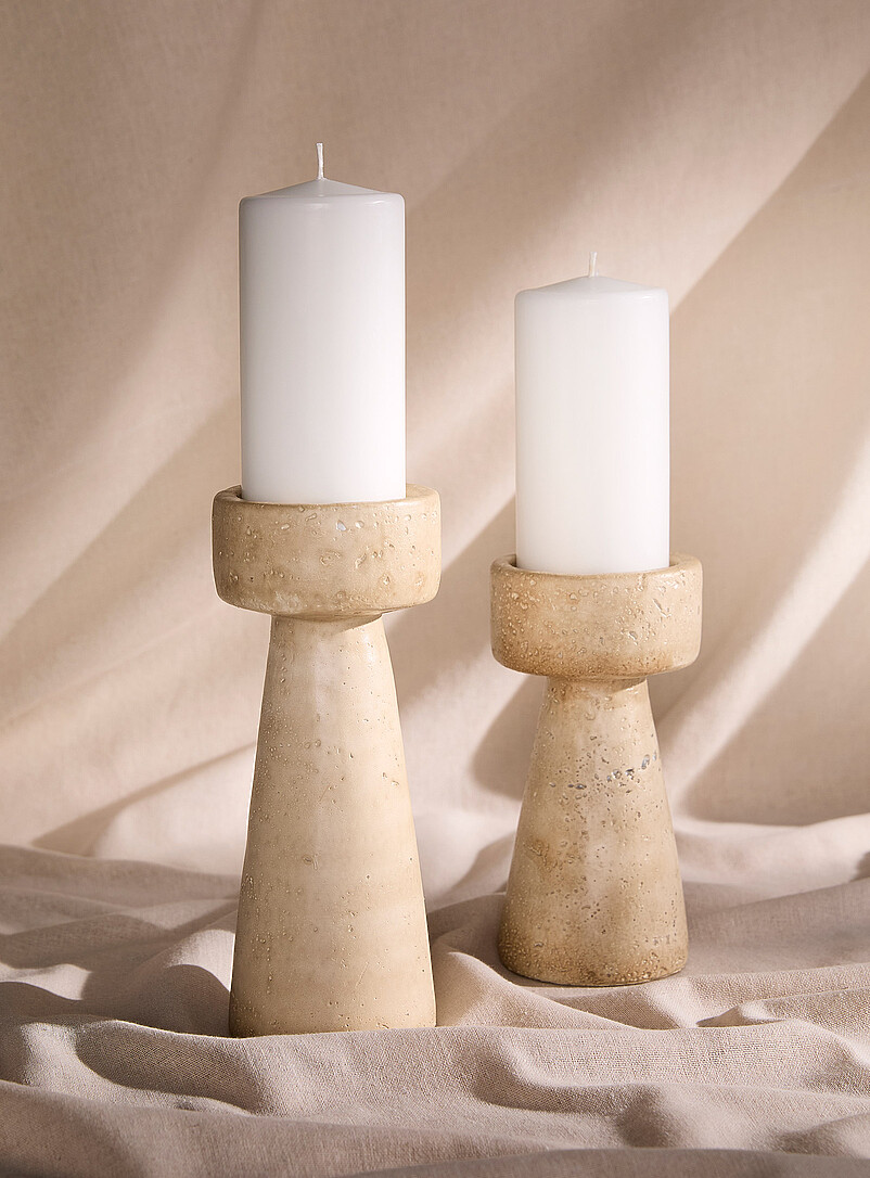 Large cement tower candleholder product image 3