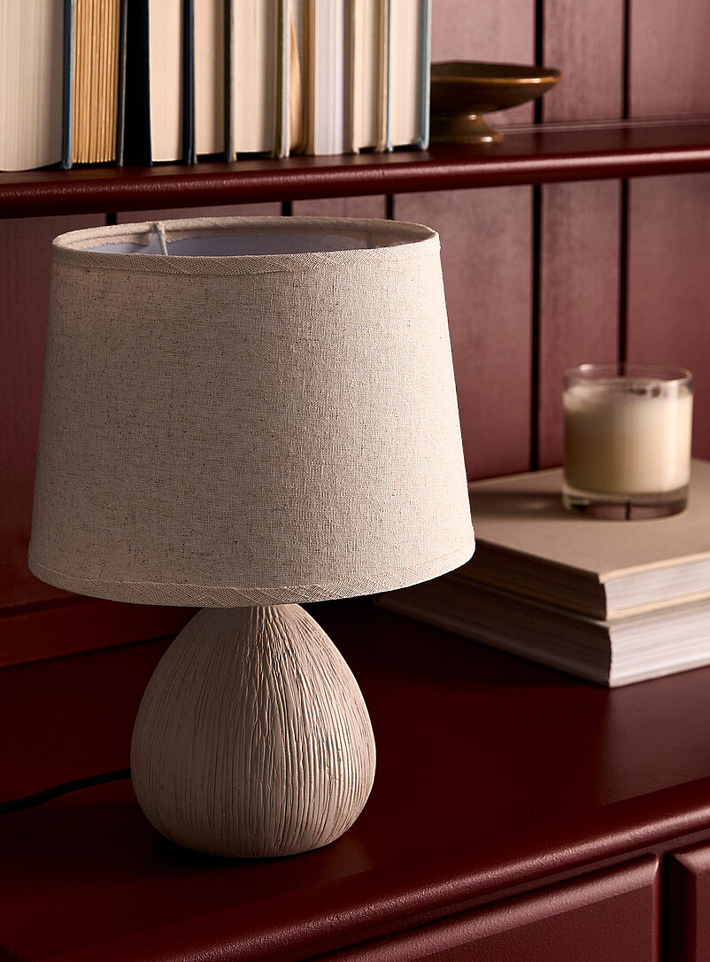 Textured ceramic table lamp product image (primary)