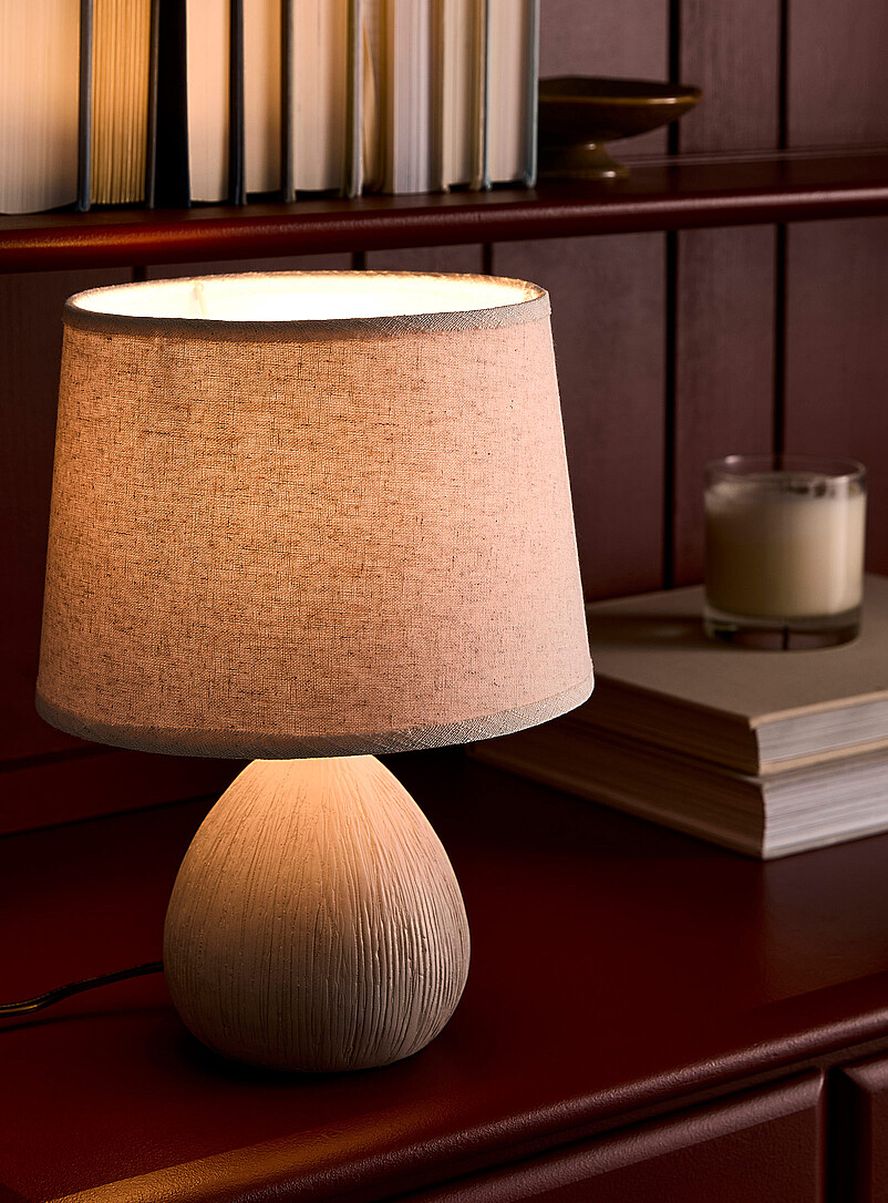 Textured ceramic table lamp product image 2