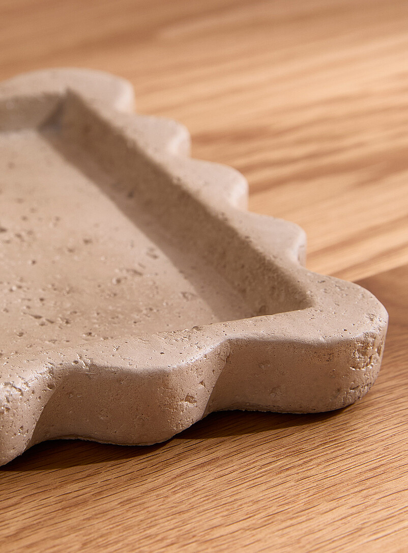 Wavy edge concrete tray product image 2