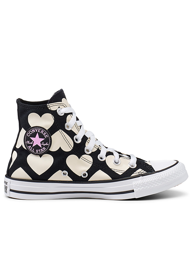 converse high tops with hearts