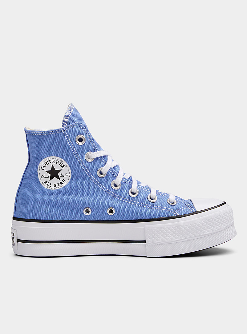 Converse Baby Blue Chuck Taylor All Star Lift High Top periwinkle platform sneakers Women for women