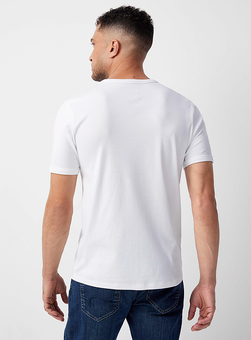 Le 31 Black Dressy Pima cotton jersey T-shirt <b>Standard fit</b> for men