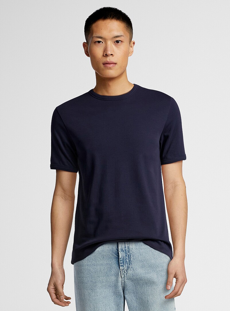 T-Shirt en Jersey de Coton Pima Bleu Marine Lacoste | L’Exception T-Shirt en Jersey de Coton Pima Bleu Marine Lacoste | L’Exception