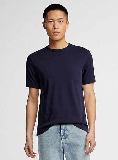 Dressy Pima cotton jersey T-shirt <b>Standard fit</b>